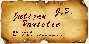 Julijan Pantelić vizit kartica